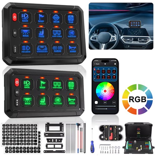 12v 24v gang rgb switch - 12v-24v, 8/12
